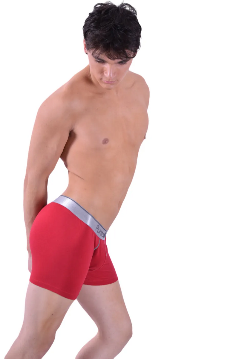 Boxer Glam Punto Blanco Boxers Espagne Qualité Coton Rouge 3472 19