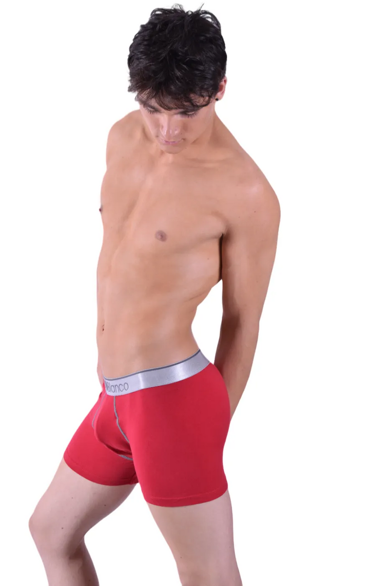 Boxer Glam Punto Blanco Boxers Espagne Qualité Coton Rouge 3472 19