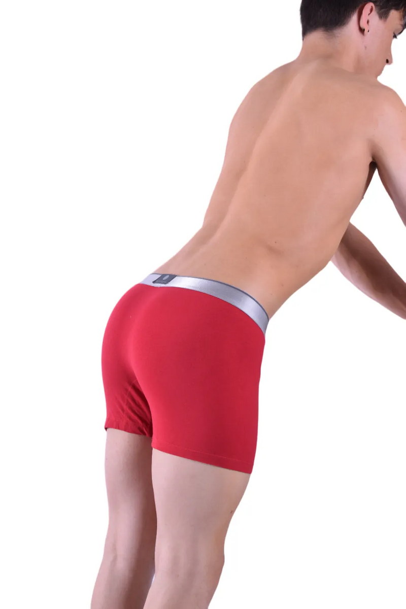 Boxer Glam Punto Blanco Boxers Espagne Qualité Coton Rouge 3472 19