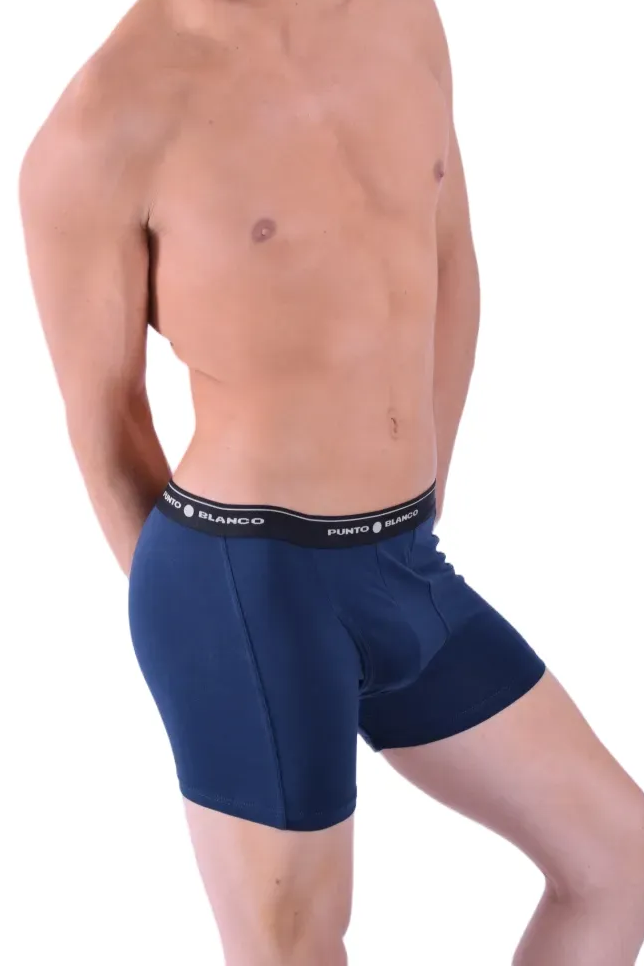 Punto Blanco Boxer Anatomic Comfy Cotton Open Fly Navy 3393 24