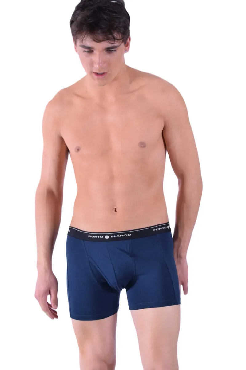 Punto Blanco Boxer Anatomic Comfy Cotton Open Fly Navy 3393 24