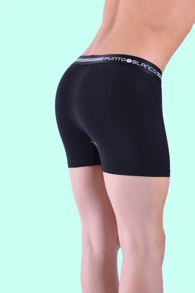 PETIT Boxer Punto Blanco Chroma Boxer Long en Coton Bio Noir 3460 12