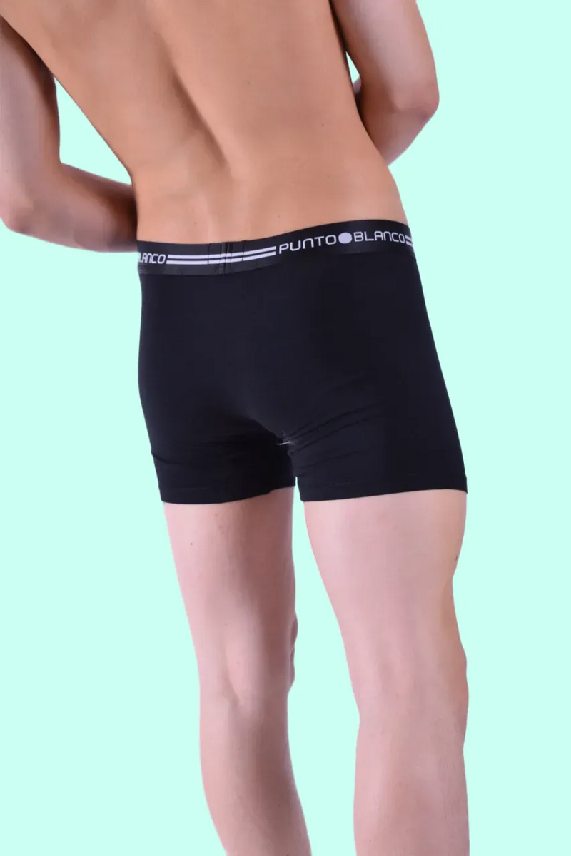 PETIT Boxer Punto Blanco Chroma Boxer Long en Coton Bio Noir 3460 12
