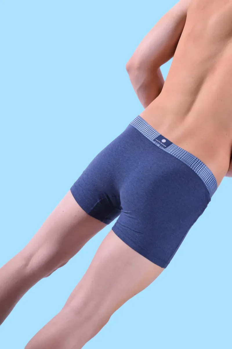 Grand Boxer Punto Blanco Heritage Boxer Long Coton Bio Bleu 3485 9