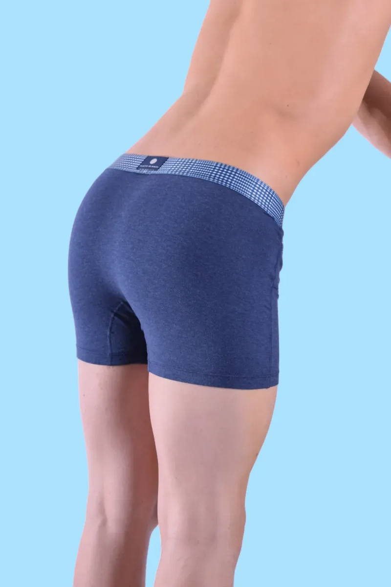 Grand Boxer Punto Blanco Heritage Boxer Long Coton Bio Bleu 3485 9