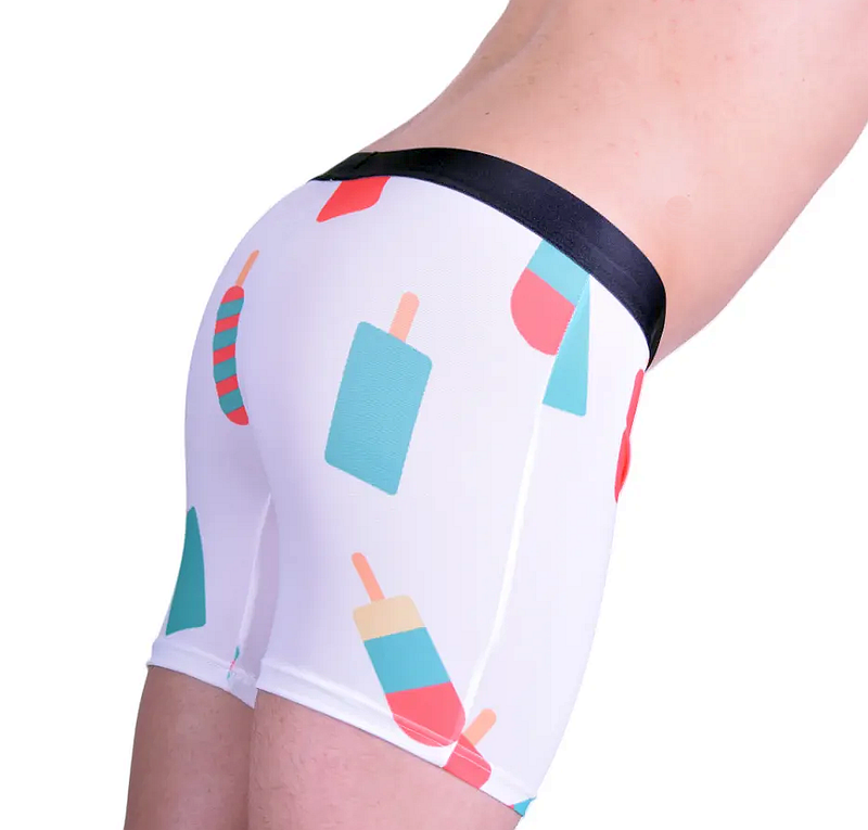SMALL JJ Malibu Trunk Boxer Brief POPSICLE Boxers Funny Pops Curious Beavor
