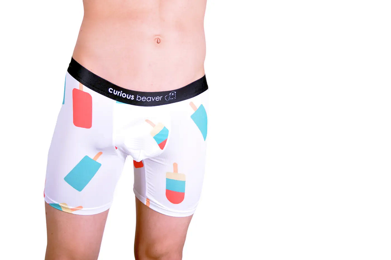 SMALL JJ Malibu Trunk Boxer Brief POPSICLE Boxers Funny Pops Curious Beavor
