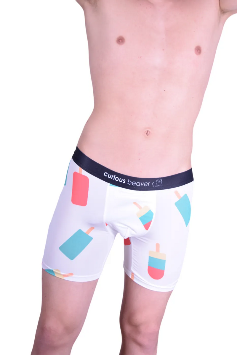 SMALL JJ Malibu Trunk Boxer Brief POPSICLE Boxers Funny Pops Curious Beavor