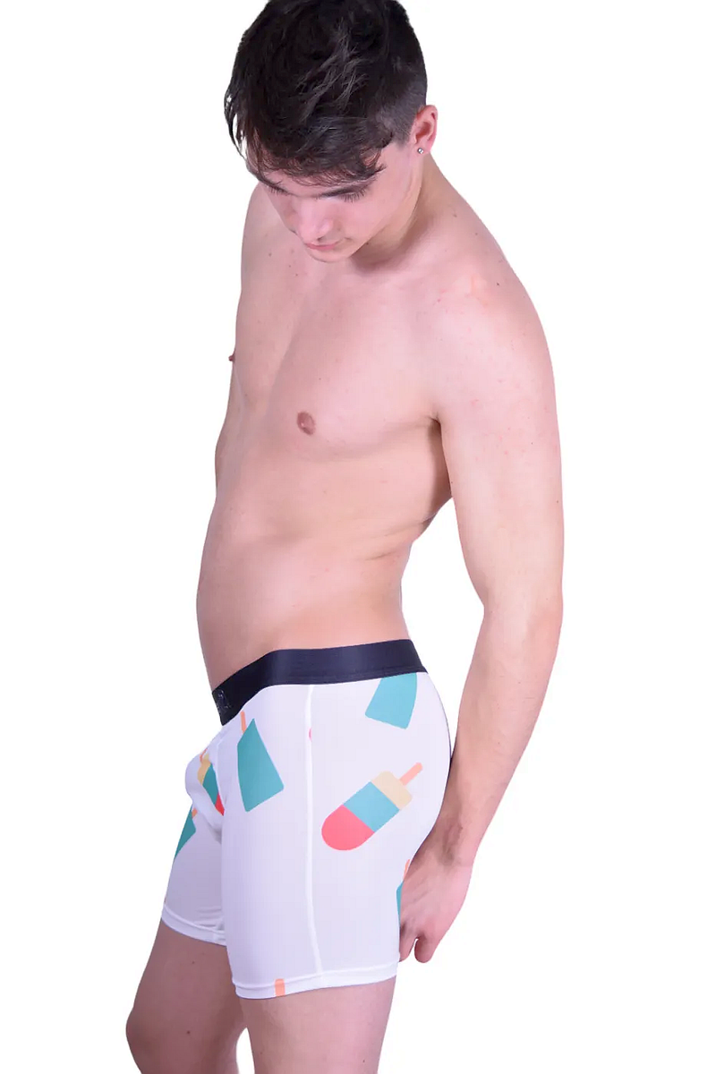 SMALL JJ Malibu Trunk Boxer Brief POPSICLE Boxers Funny Pops Curious Beavor