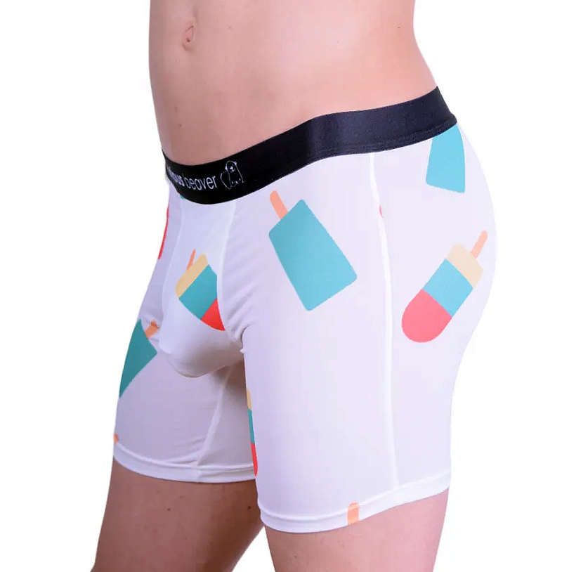 SMALL JJ Malibu Trunk Boxer Brief POPSICLE Boxers Funny Pops Curious Beavor