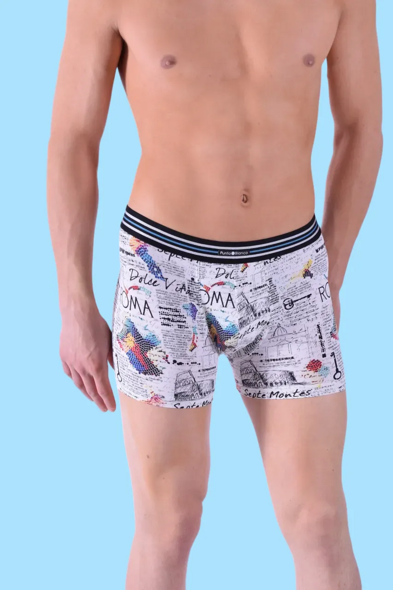 XL Punto Blanco Boxer ROMA Cities Boxer Long Lycra Super Doux 3436 2