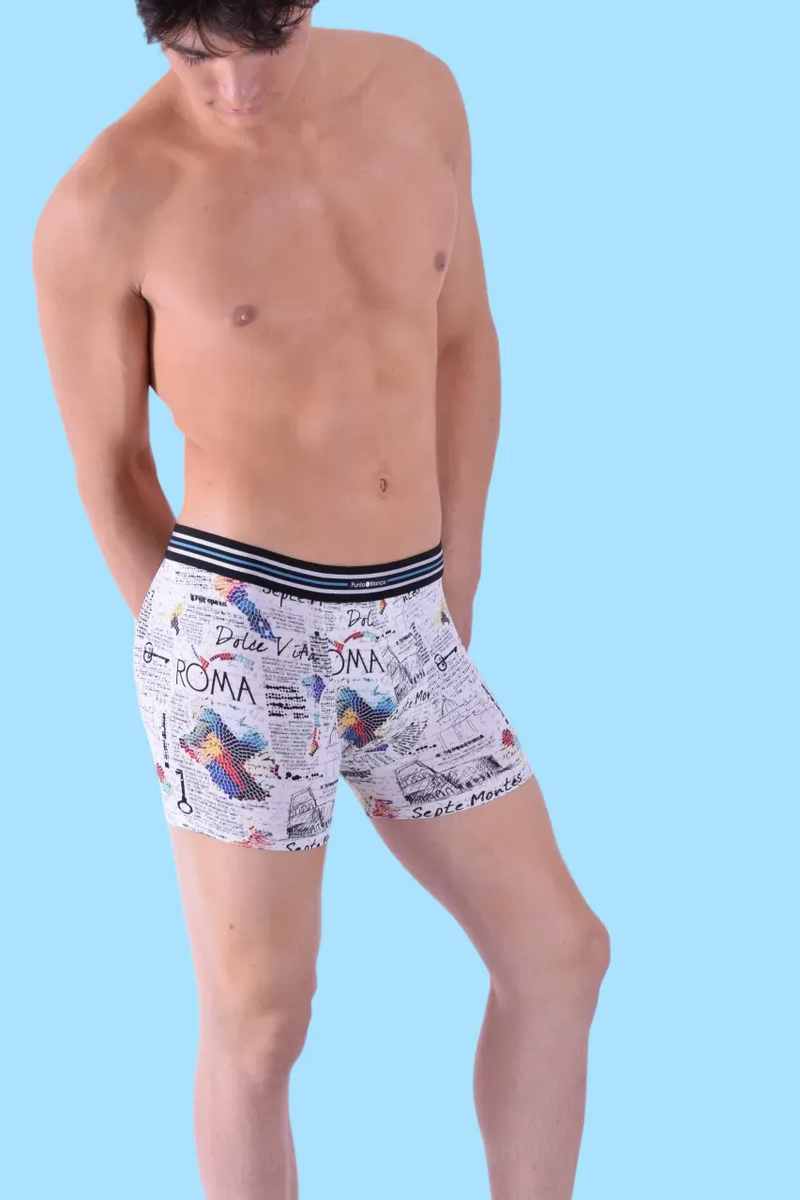 XL Punto Blanco Boxer ROMA Cities Boxer Long Lycra Super Doux 3436 2