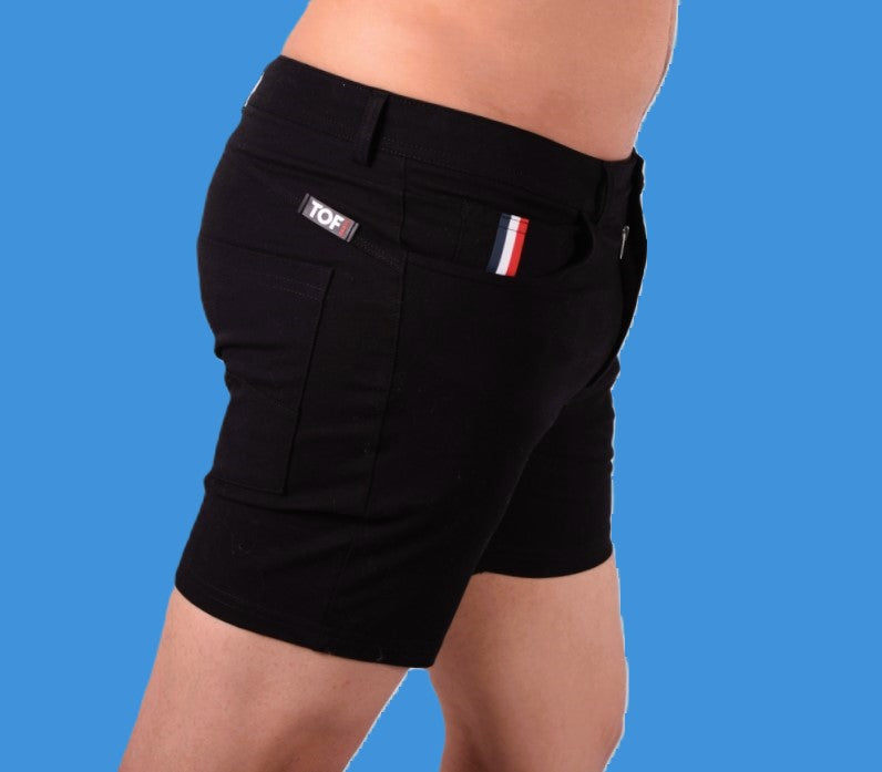 Medium TOF PARIS Chino Short Marine Anchor PATRIOT Mid-Thigh Short Black 25