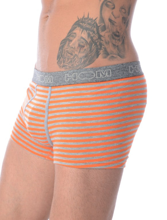 XL 2 PCS KIT  HOM Boxer Business Cotton Men Underwear Orange Lined 1
