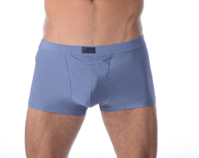 Grand HOM H01 Boxer Polyamide Elasthanne Triangle Bleu 1