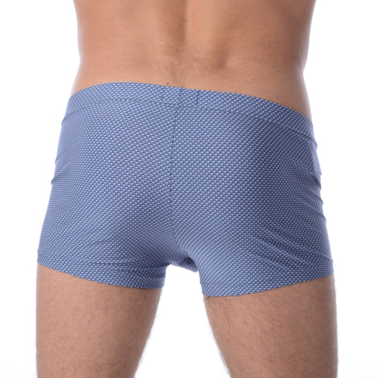 Grand HOM H01 Boxer Polyamide Elasthanne Triangle Bleu 1