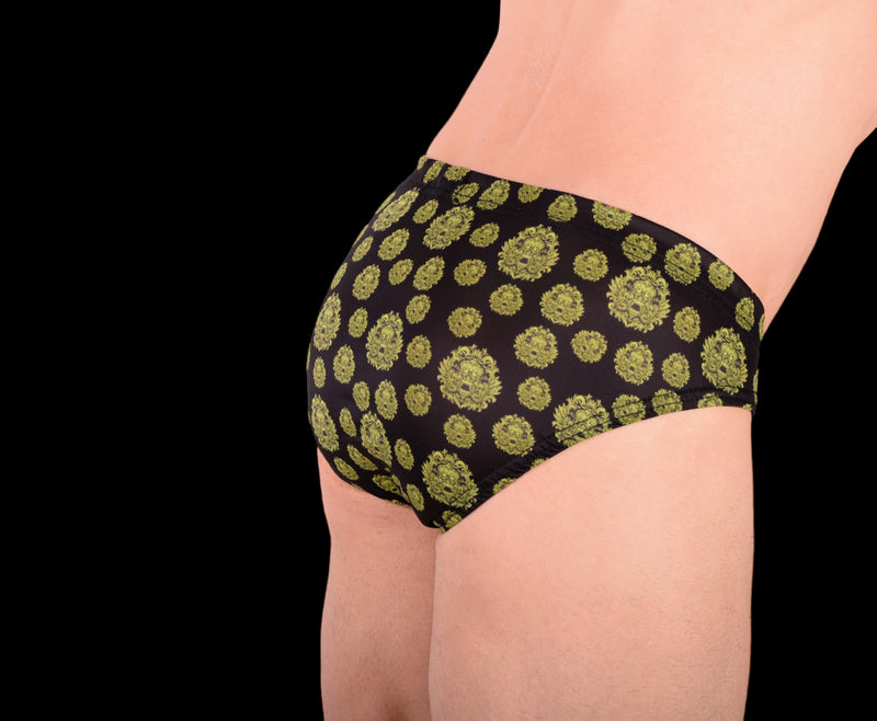 XS SMU King SKULLS Cache-œil Pochette en cuir amovible Brief H2