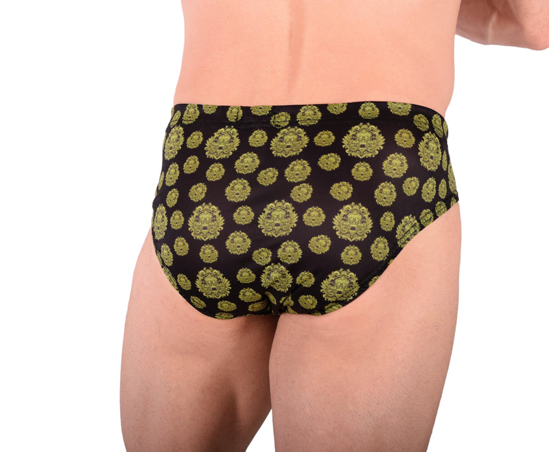 XS SMU King SKULLS Cache-œil Pochette en cuir amovible Brief H2