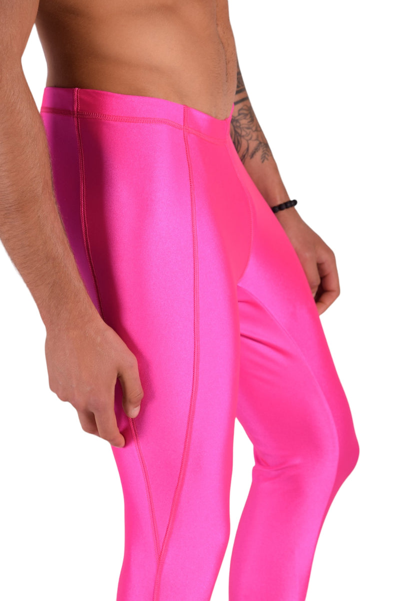 SMU Legging rose brillant pour homme coupe ajustée S/M 12557 MX8