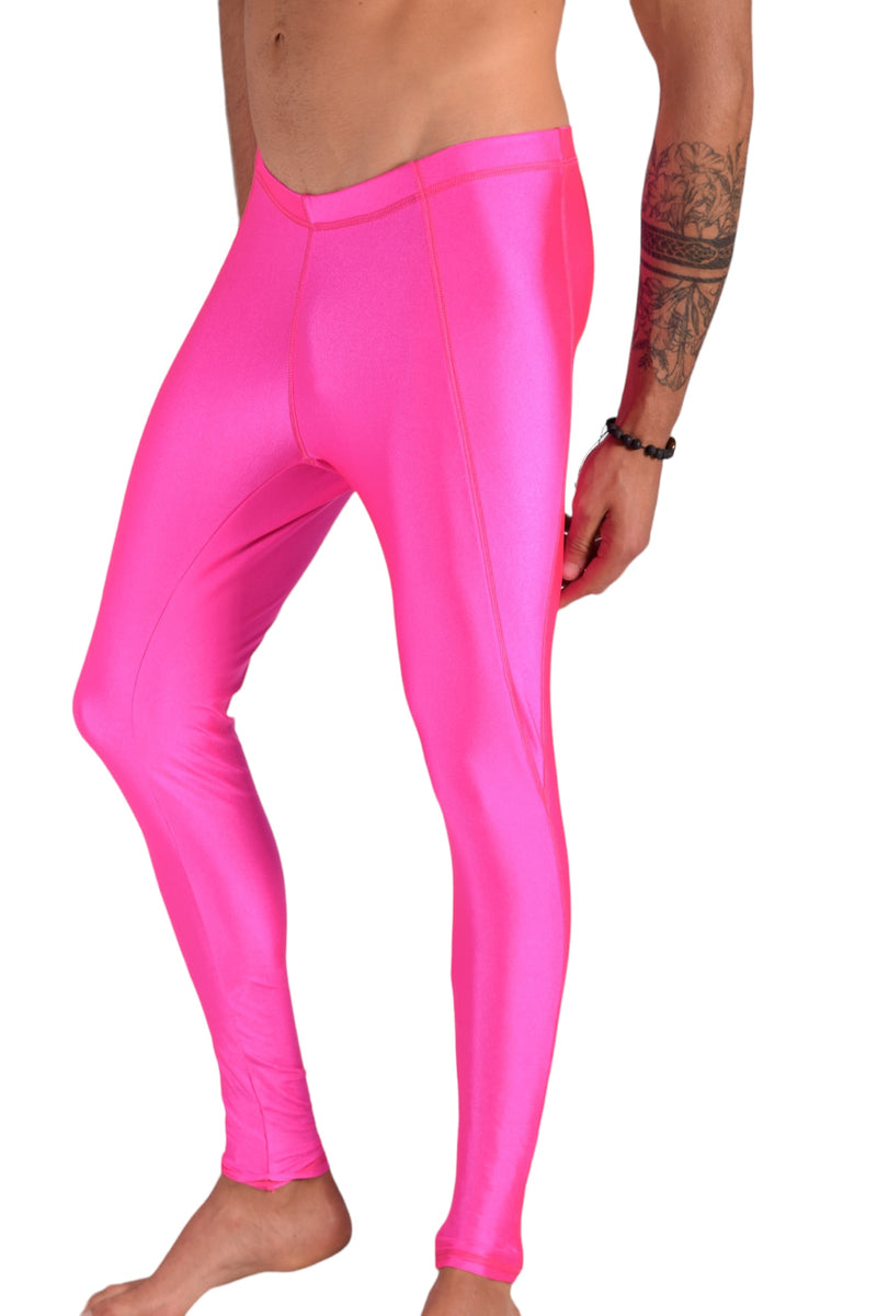SMU Legging rose brillant pour homme coupe ajustée S/M 12557 MX8