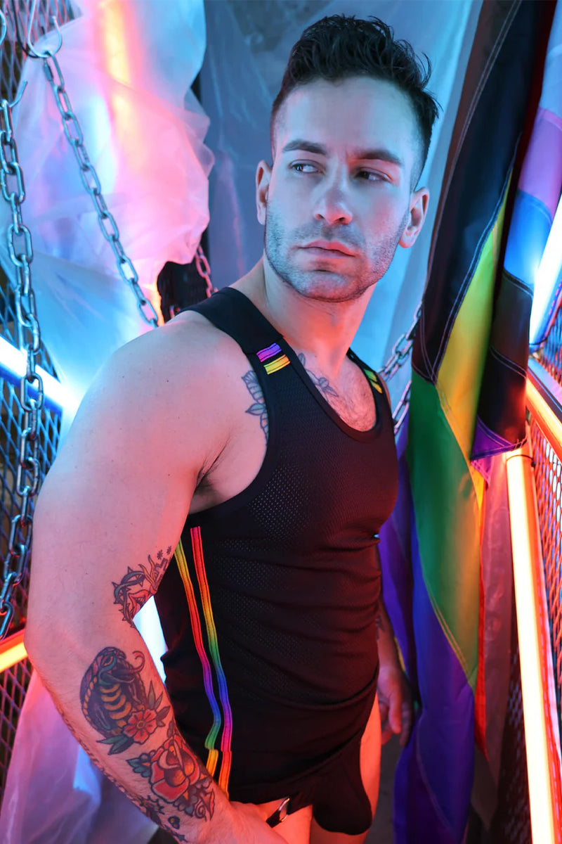 BREEDWELL Pure Pride Tank Top With Rainbow Bindings 7