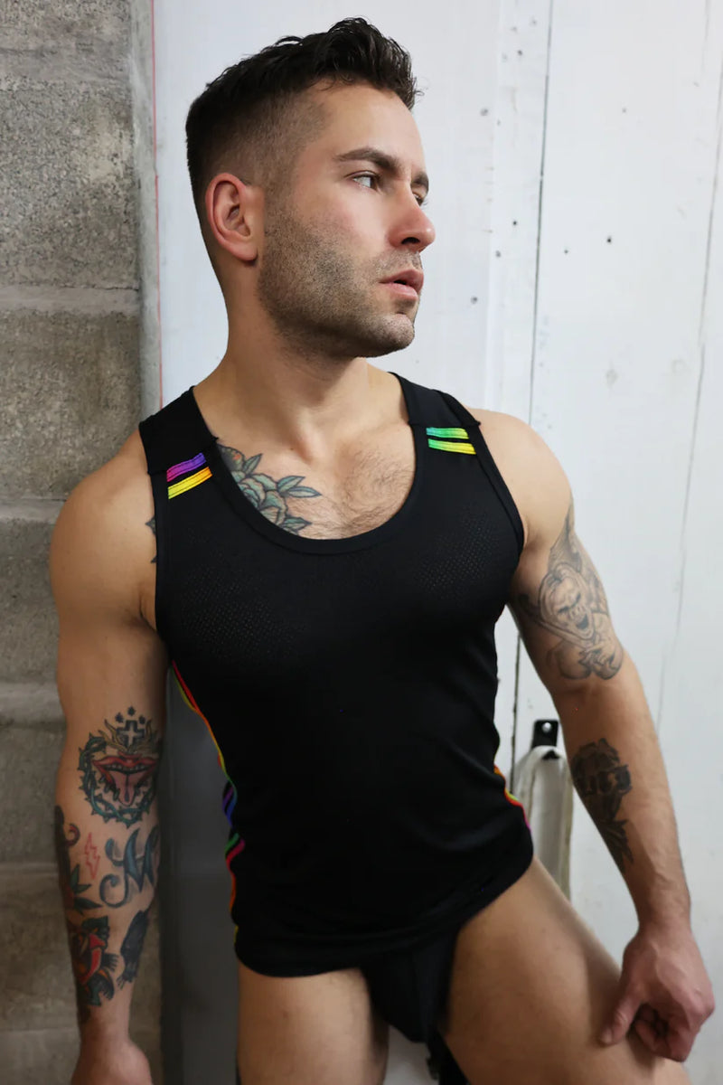 BREEDWELL Pure Pride Tank Top With Rainbow Bindings 7