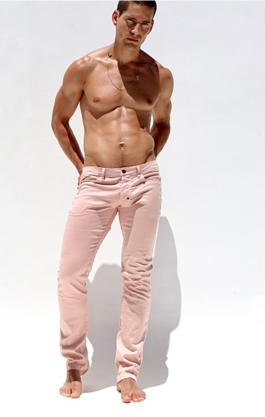 36'' RUFSKIN Ray Stretch Cotton Pants Twill Jeans in Light Rose TN2