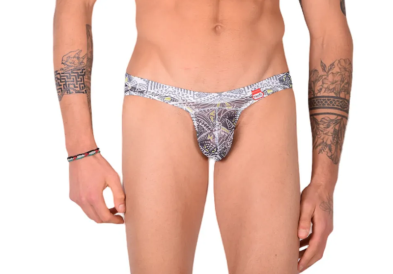 PIKANTE Tribal Castro Briefs Smooth Stretchy Microfiber White Brief 0501 1