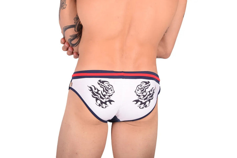 Marcuse Dragon Maillot De Bain Slip De Bain Blanc 2