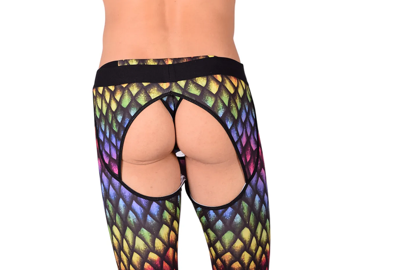 PIKANTE Pants  Rainbow Athletic Super Stretch Open Front & Back 0828 1