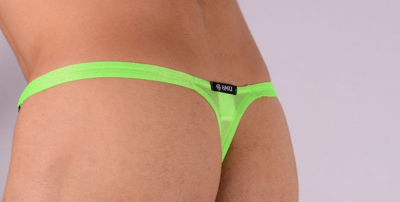 XS/S SMU Homme String détachable transparent clignotant vert citron 33382 MX11