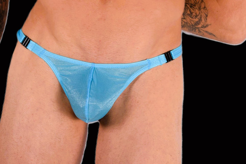 XS/S SMU Homme String turquoise brillant amovible 33385 MX11