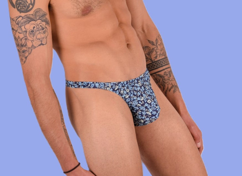 XS/S SMU Tanga Flash Homme Imprimé Fleur 33458 MX11