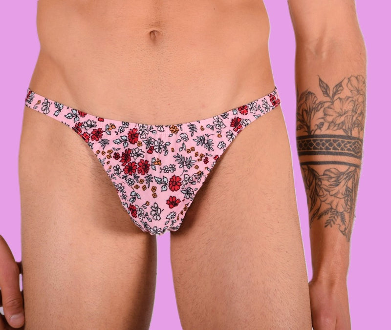 XS/S SMU Tanga Flash Homme Imprimé Fleur 33459 MX11
