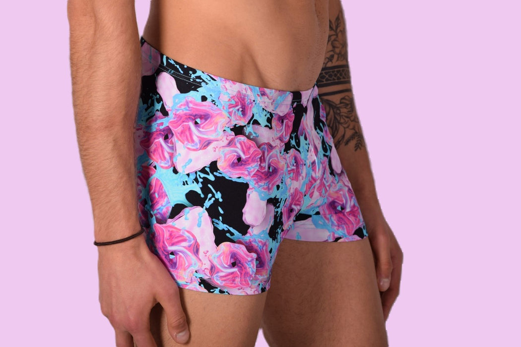 XS/S SMU Mens Swim Hipster Underwear ROSES 43127 MX12