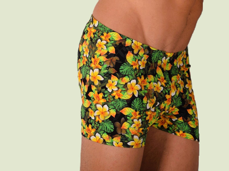 XS/S SMU Mens Swim Hipster Underwear FLOWERS 43130 MX12