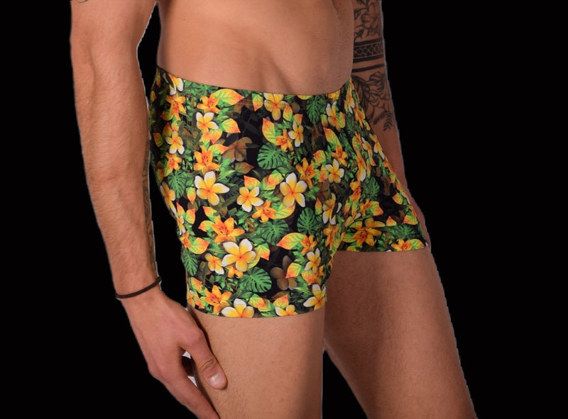 XS/S SMU Mens Swim Hipster Underwear FLOWERS 43130 MX12