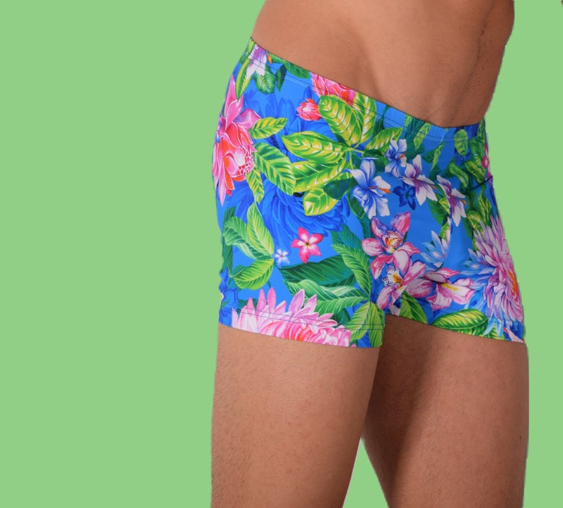 XS/S SMU Sous-vêtements de bain hipster pour hommes Fleurs 43140 MX12