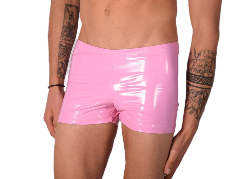 XS/S SMU Sous-vêtements hipster pour homme aspect cuir synthétique Barbie Rose 43150 MX12