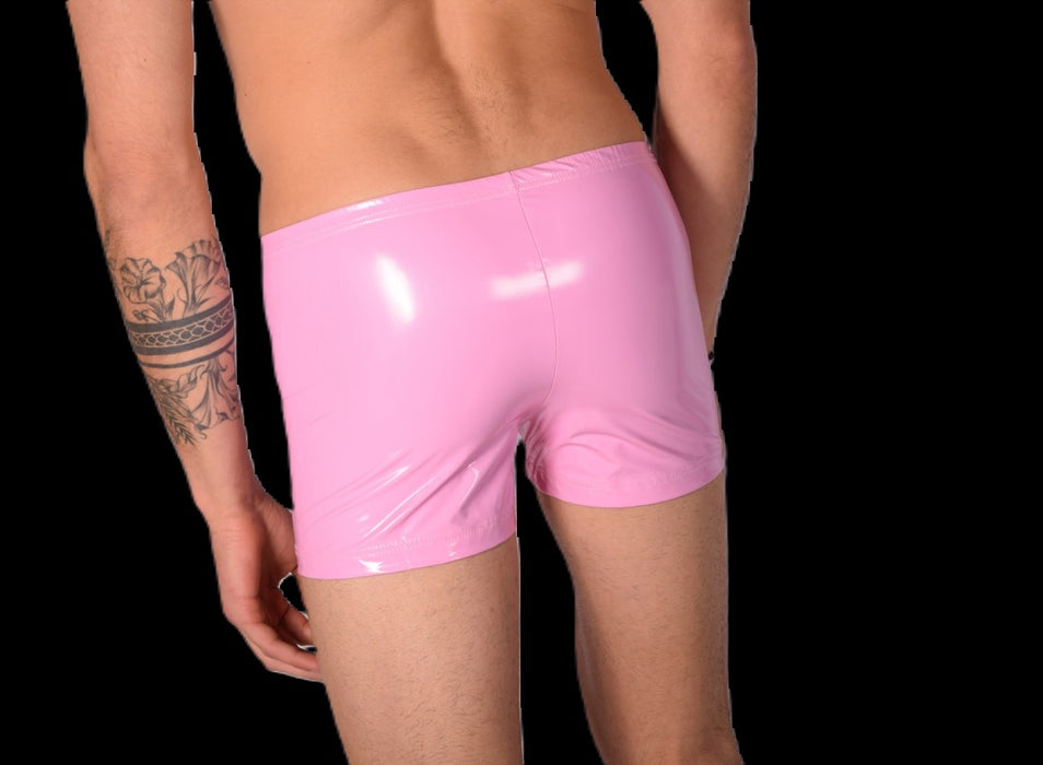 XS/S SMU Mens Faux Leather Look Hipster Underwear Barbie Pink 43150 MX12