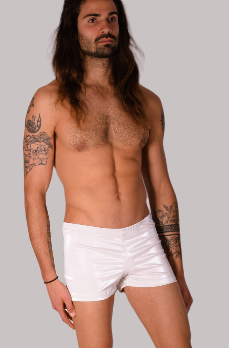 XS/S SMU Sous-vêtements hipster pour homme aspect cuir synthétique Blanc Neige 43154 MX12