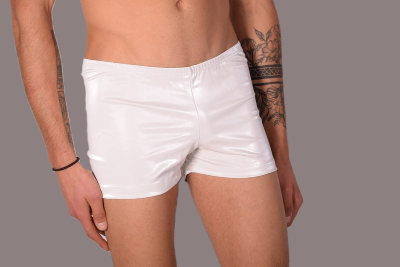XS/S SMU Sous-vêtements hipster pour homme aspect cuir synthétique Blanc Neige 43154 MX12
