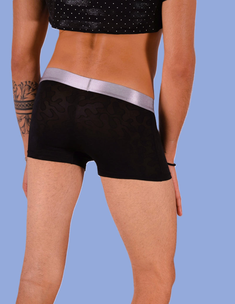 SMU Boxer Sheer Skin Molding Hipster Black 100715 H63