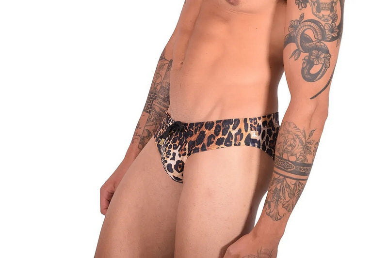 Maillot de bain slip de bain MARCUSE Jungle Léopard 9517 3