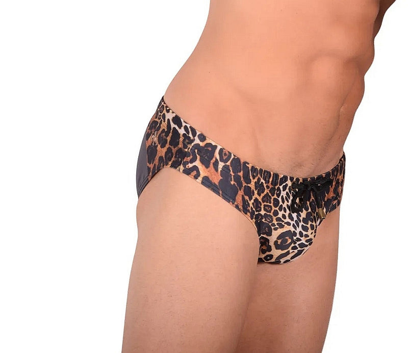 Maillot de bain slip de bain MARCUSE Jungle Léopard 9517 3