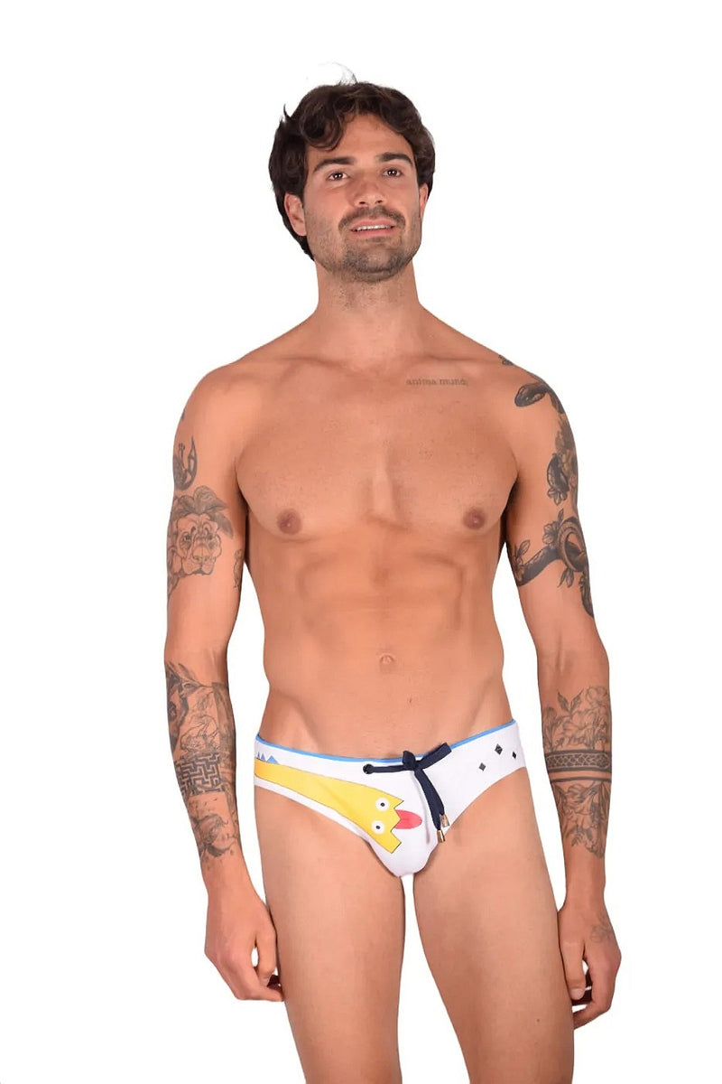 MARCUSE Monster Maillot de Bain Slip de Bain Blanc 1