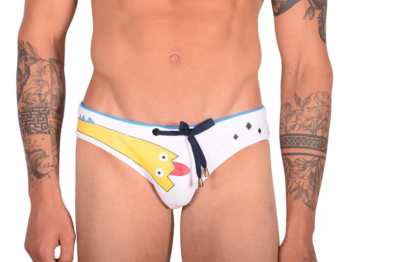 MARCUSE Monster Maillot de Bain Slip de Bain Blanc 1