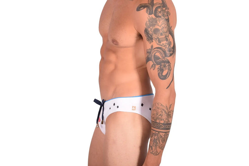 MARCUSE Monster Maillot de Bain Slip de Bain Blanc 1