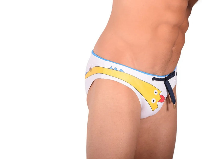 MARCUSE Monster Maillot de Bain Slip de Bain Blanc 1