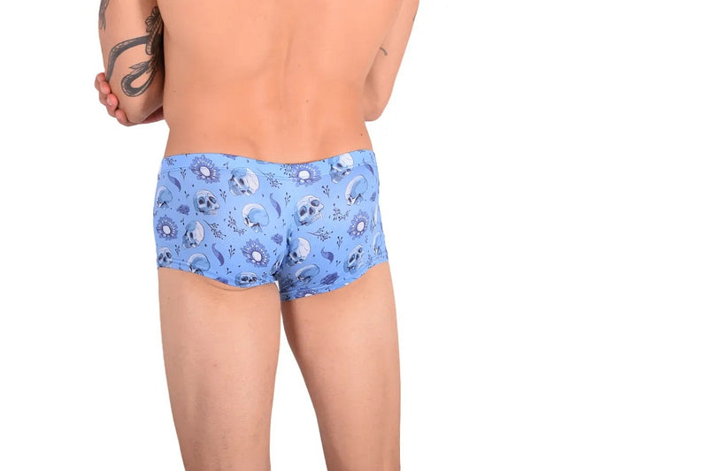 SMU Skulls Mini Boxer Brief Sporty Cut Blue P01005 H43
